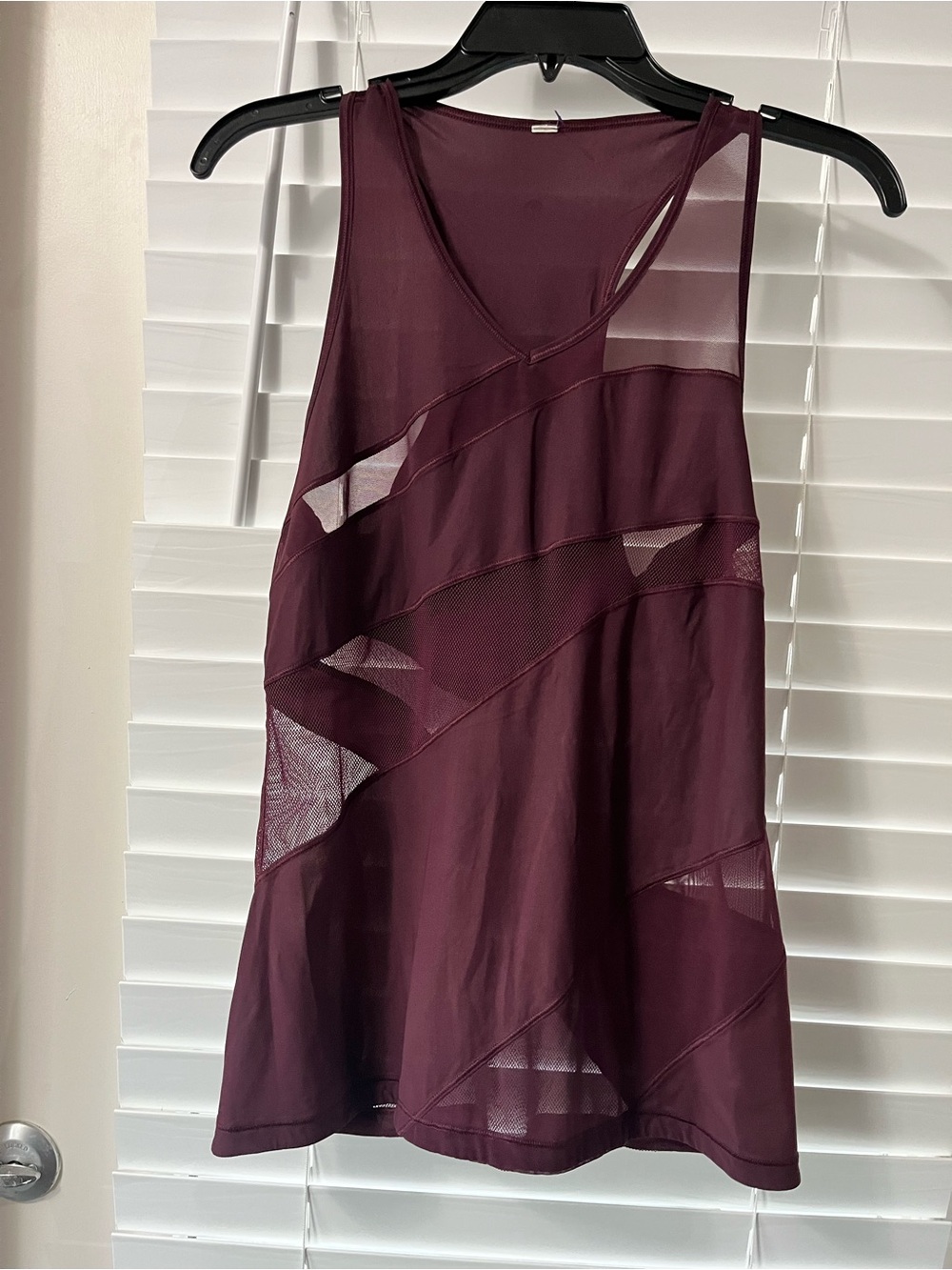 lululemon athletica Burgundy Mesh-Panel Tank Top
